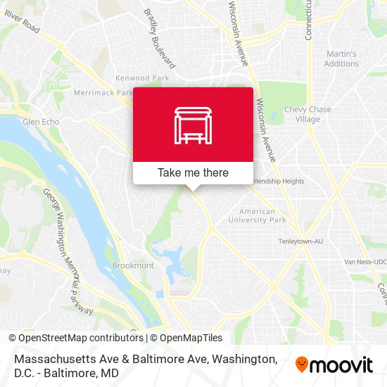 Massachusetts Ave & Baltimore Ave map