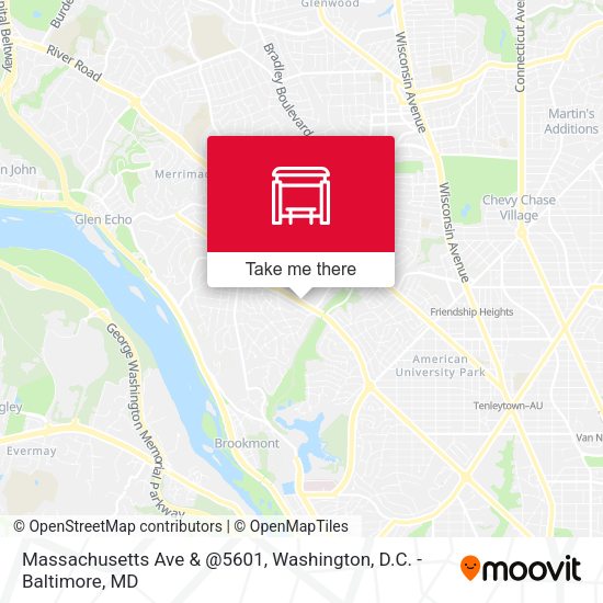 Massachusetts Ave & @5601 map
