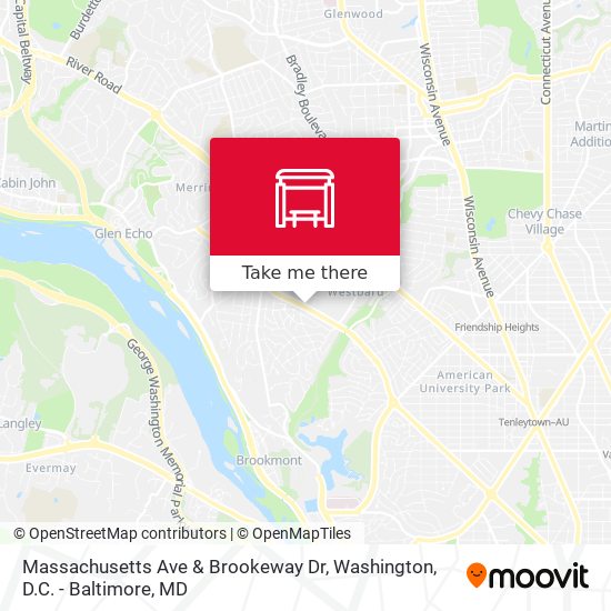 Mapa de Massachusetts Ave & Brookeway Dr