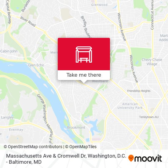 Mapa de Massachusetts Ave & Cromwell Dr