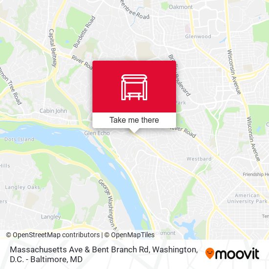 Massachusetts Ave & Bent Branch Rd map