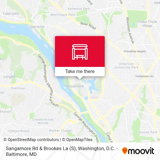 Sangamore Rd & Brookes La map