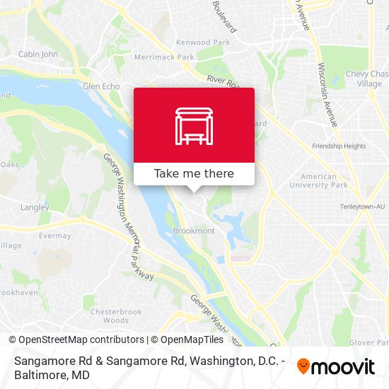Sangamore Rd & Sangamore Rd map