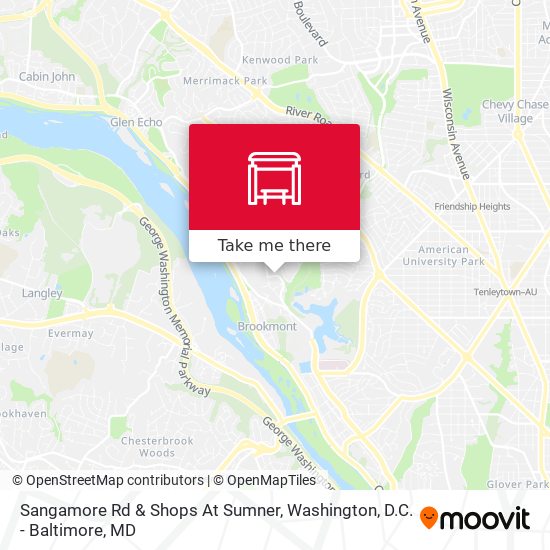 Mapa de Sangamore Rd & Shops At Sumner