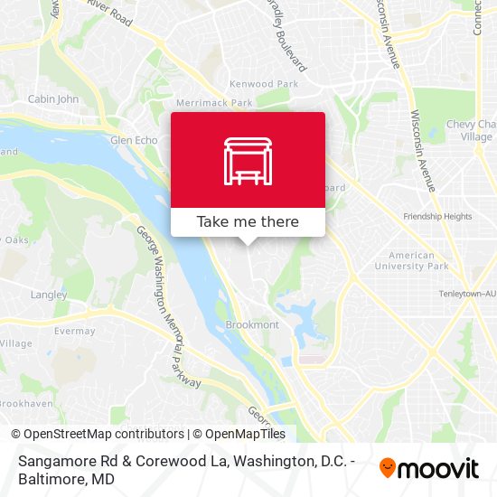 Sangamore Rd & Corewood La map