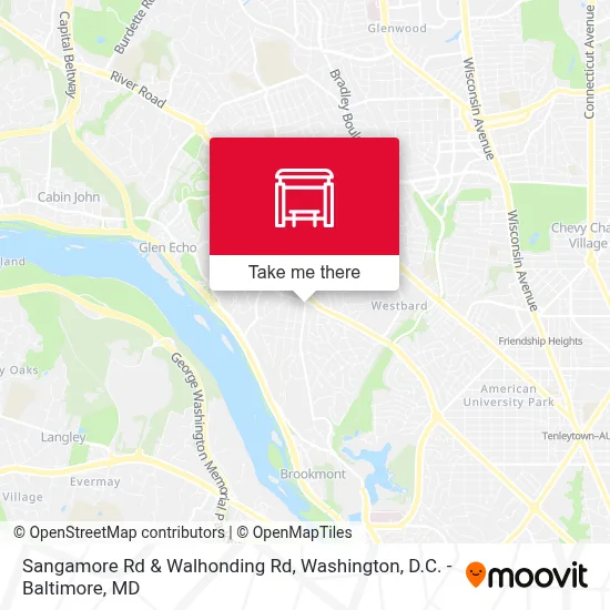 Sangamore Rd & Walhonding Rd map