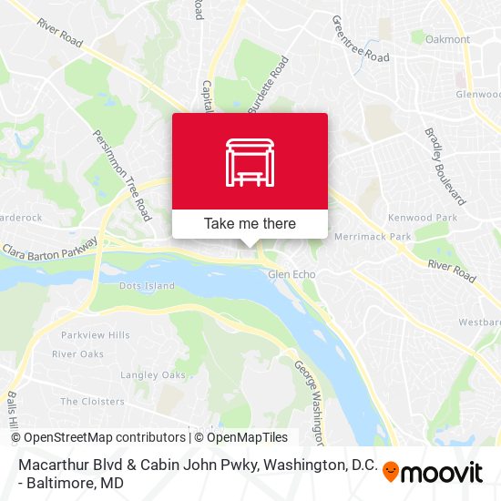 Macarthur Blvd & Cabin John Pwky map