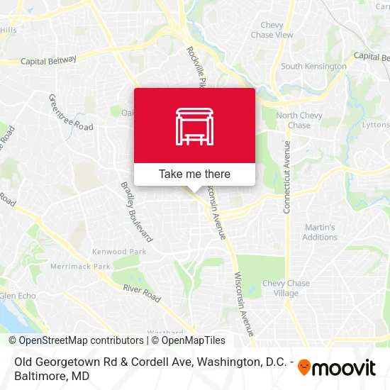 Mapa de Old Georgetown Rd & Cordell Ave