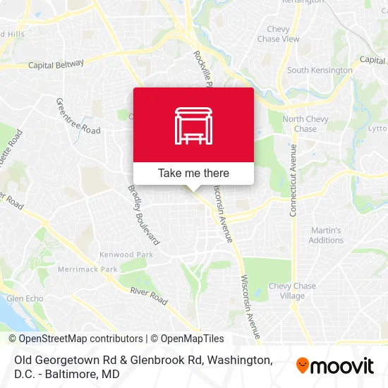 Old Georgetown Rd & Glenbrook Rd map