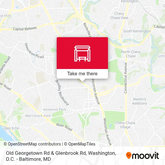 Old Georgetown Rd & Glenbrook Rd map