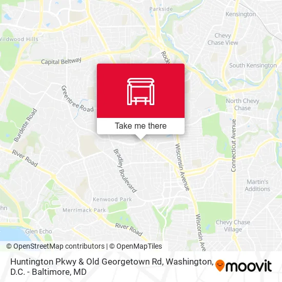 Huntington Pkwy & Old Georgetown Rd map
