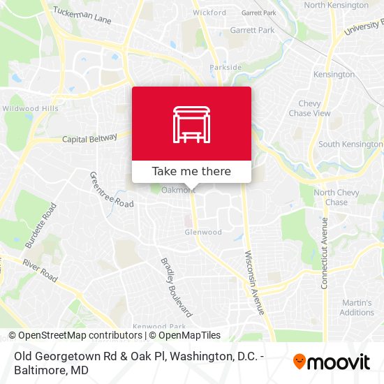 Old Georgetown Rd & Oak Pl map