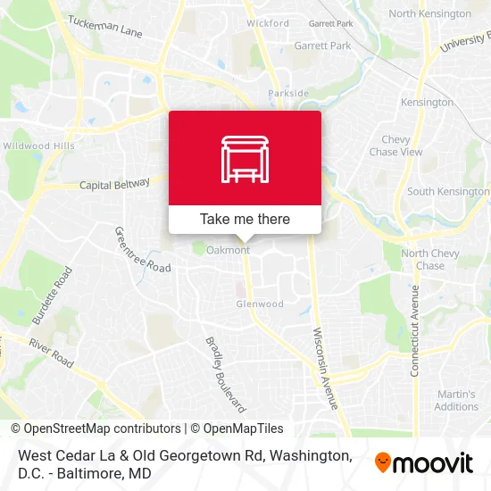 West Cedar La & Old Georgetown Rd map