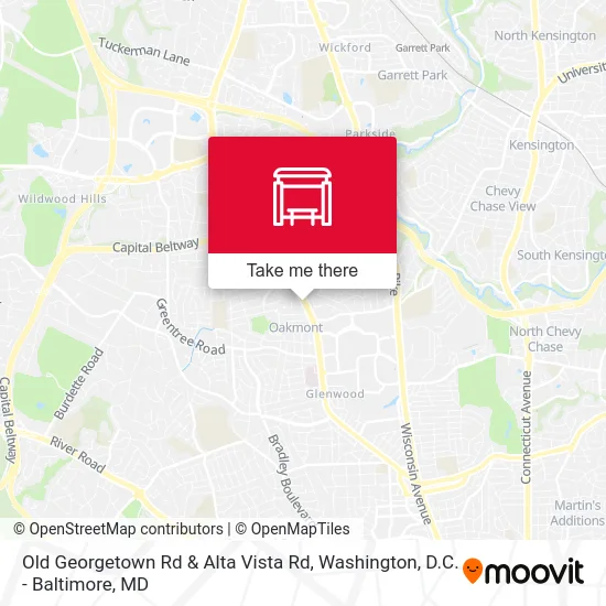 Old Georgetown Rd & Alta Vista Rd map