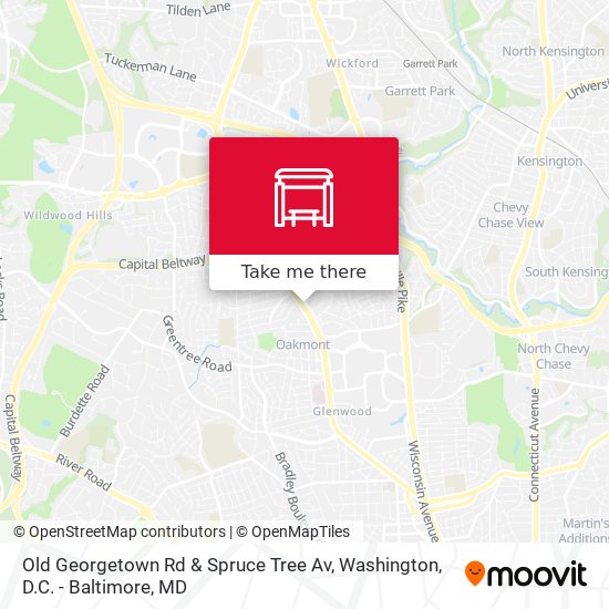 Old Georgetown Rd & Spruce Tree Av map