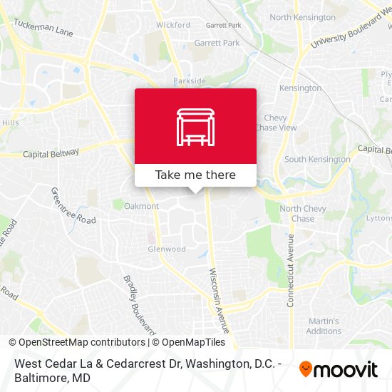 Mapa de West Cedar La & Cedarcrest Dr