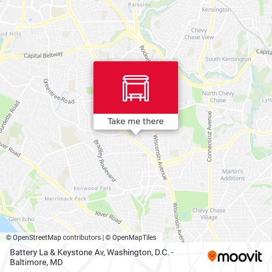 Battery La & Keystone Av map