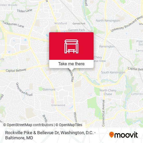 Rockville Pike & Bellevue Dr map