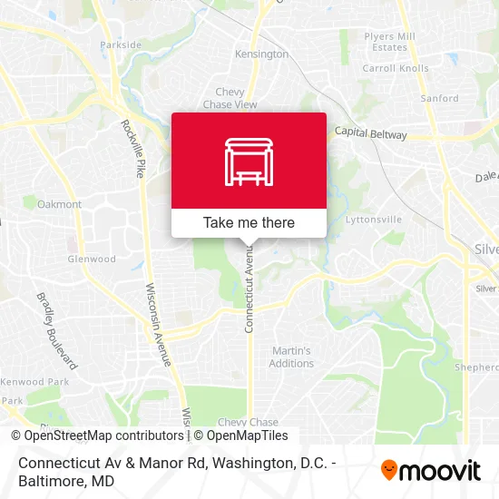 Connecticut Av & Manor Rd map