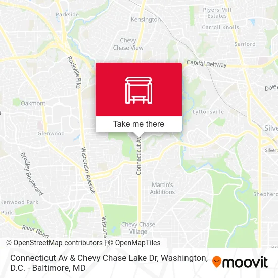 Connecticut Av & Chevy Chase Lake Dr map