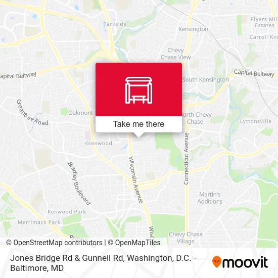 Jones Bridge Rd & Gunnell Rd map
