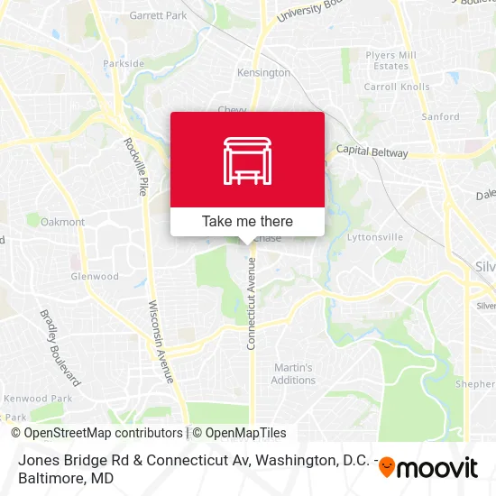 Jones Bridge Rd & Connecticut Av map