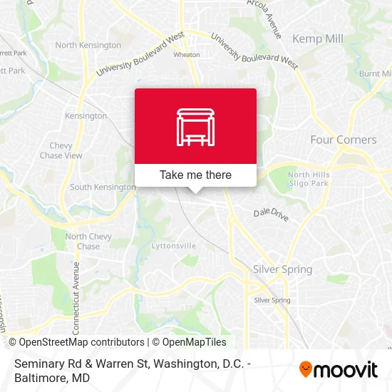 Seminary Rd & Warren St map