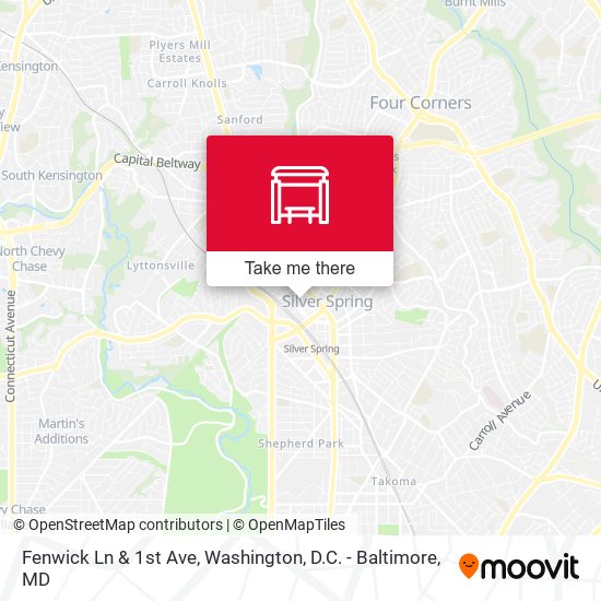 Fenwick Ln & 1st Ave map