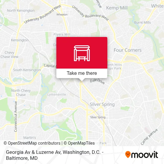 Georgia Av & Luzerne Av map