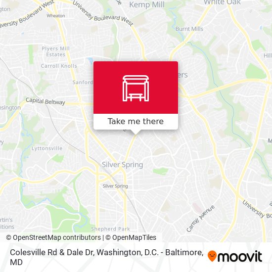 Mapa de Colesville Rd & Dale Dr
