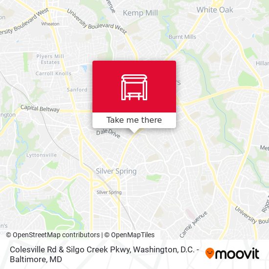 Mapa de Colesville Rd & Silgo Creek Pkwy