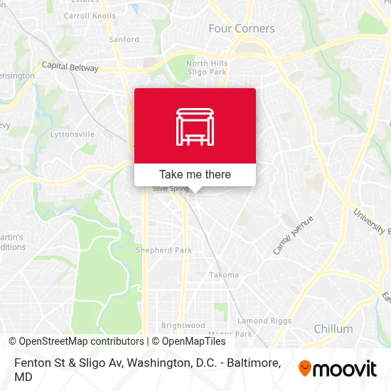 Fenton St & Sligo Av map