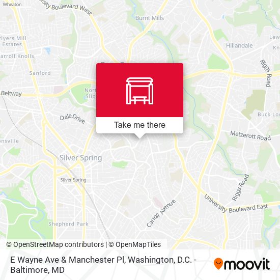E Wayne Ave & Manchester Pl map