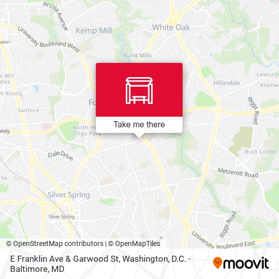 E Franklin Ave & Garwood St map