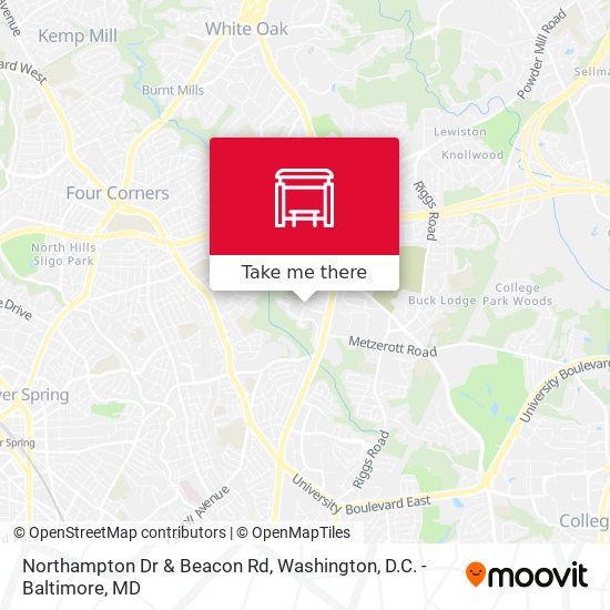 Northampton Dr & Beacon Rd map