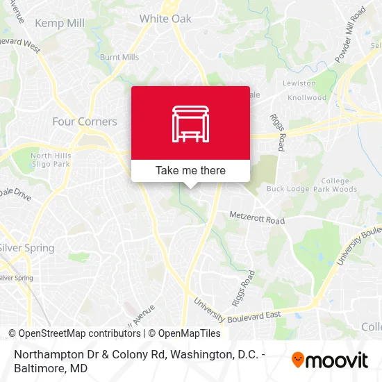 Northampton Dr & Colony Rd map