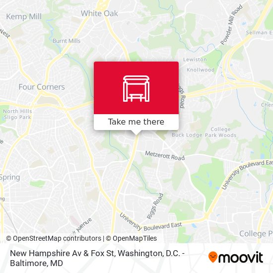New Hampshire Av & Fox St map