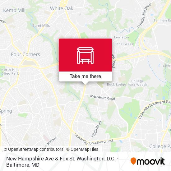 New Hampshire Ave & Fox St map