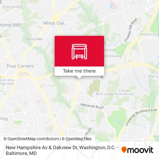 New Hampshire Av & Oakview Dr map