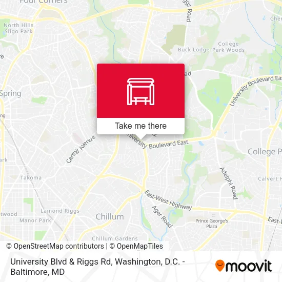 University Blvd & Riggs Rd map