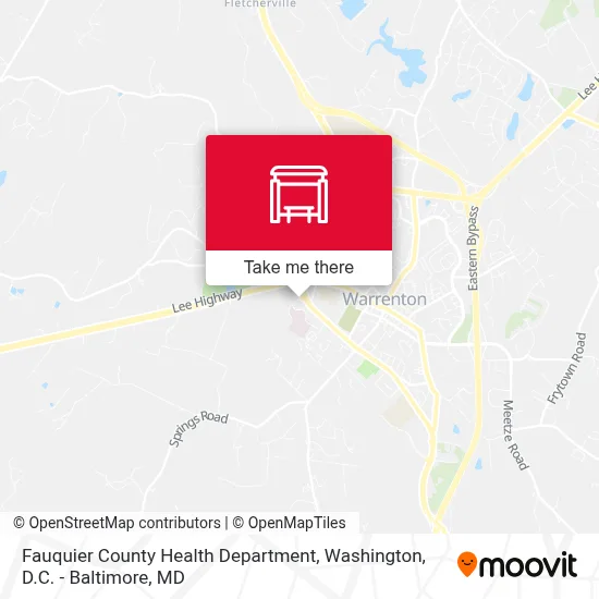 Fauquier County Health Department map