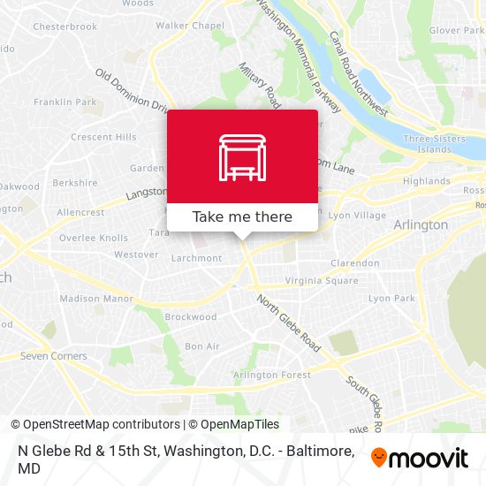 N Glebe Rd & 15th St map