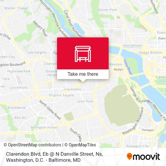 Clarendon Blvd, Eb @ N Danville Street, Ns map