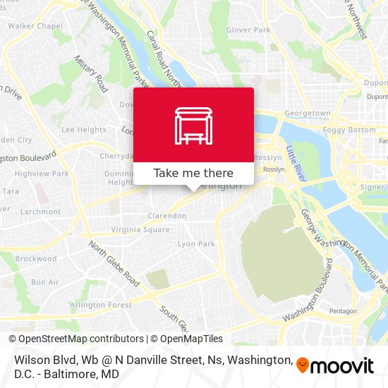 Wilson Blvd, Wb @ N Danville Street, Ns map