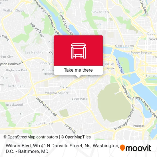 Wilson Blvd, Wb @ N Danville Street, Ns map