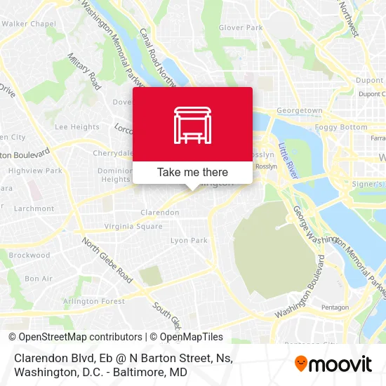 Clarendon Blvd, Eb @ N Barton Street, Ns map