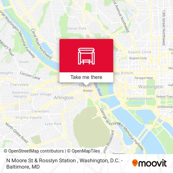 Mapa de N Moore St & Rosslyn Station