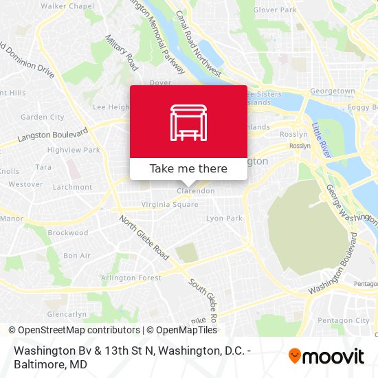 Washington Bv & 13th St N map