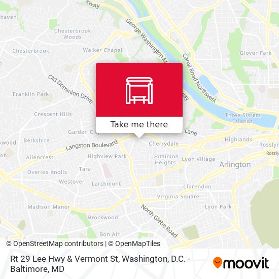Rt 29 Lee Hwy & Vermont St map
