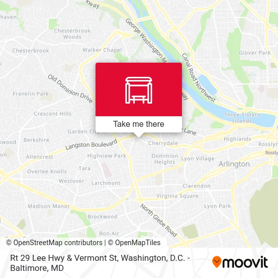 Rt 29 Lee Hwy & Vermont St map